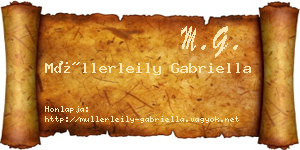 Müllerleily Gabriella névjegykártya